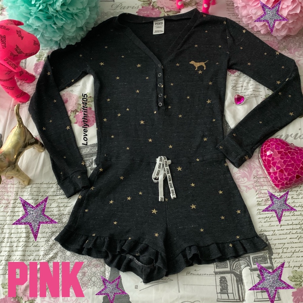 Victoria’s Secret Pink Pj Romper Size XS